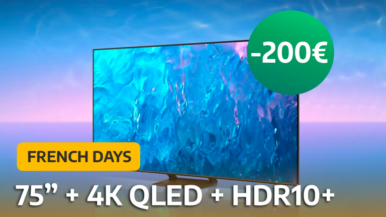 Promo TV 4K : -200€ sur ce modèle Samsung QLED de 75 pouces avec HDR10+ pendant les French Days !