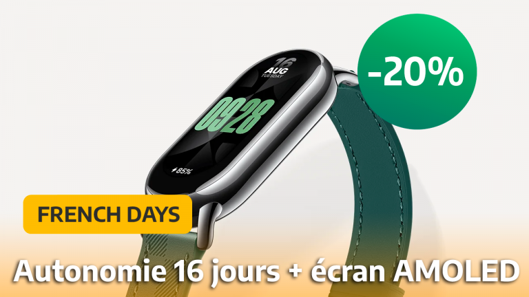 -20% sur le Smart Band 8 de Xiaomi, une montre connectée reconnue pour son excellente autonomie, à l'occasion des French Days !