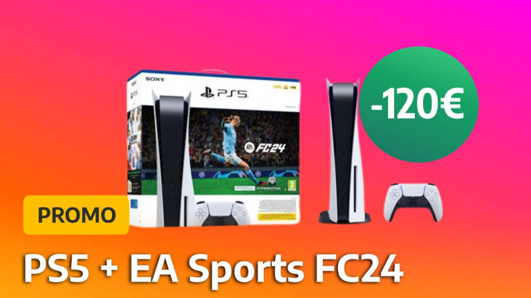 Le pack PS5 avec le jeu FC24 profite de 120€ de réduction et ce juste avant les Prime Day !