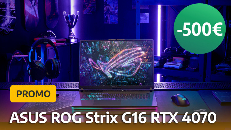 500€ sur le PC portable gamer ROG Strix G16 : faites tourner vos jeux à  fond en toute fluidité grâce à sa RTX 4070 embarquée 
