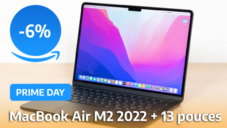 Prime Day 2023 : -6% sur le MacBook Air et sa puce M2, une bonne affaire pour les fans d'Apple