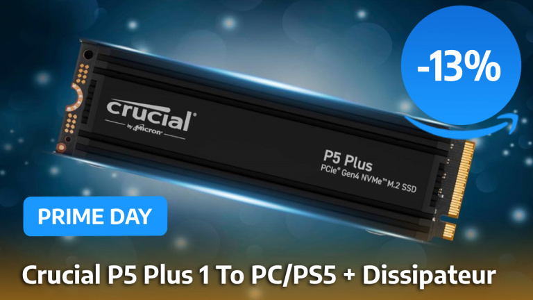SSD pas cher pour PS5 : le Crucial P5 Plus 1 To avec dissipateur