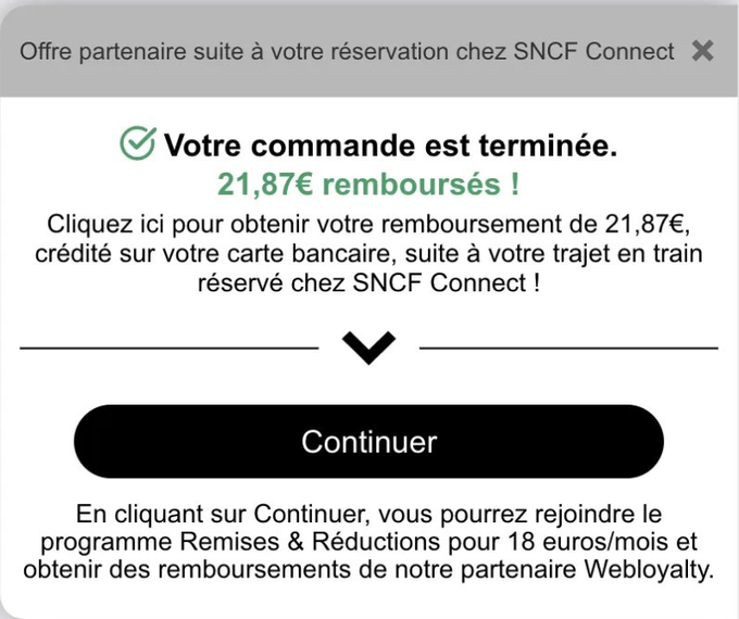 « Pour une fois qu’on pouvait récupérer de l’argent ! » : la SNCF prévient ses clients d’un changement majeur sur son site Internet. Les amateurs de cashback mécontents