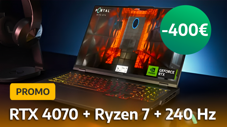 Promo PC : 400€ de réduction sur ce portable Lenovo doté d'une RTX 4070 et d'un Ryzen 7 avec un code spécial !