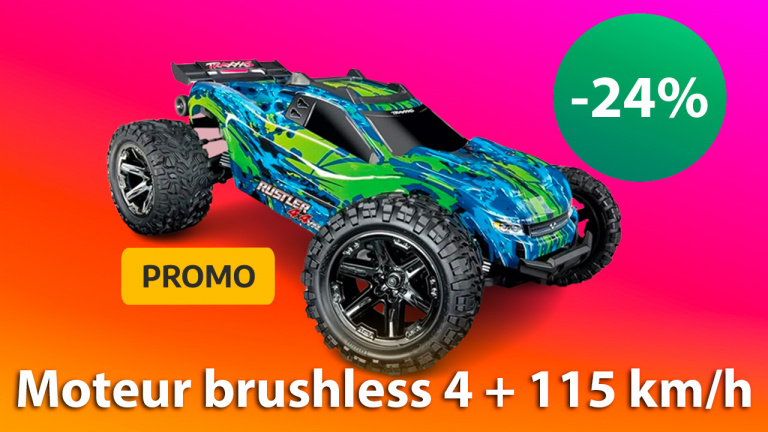 Promo Amazon : plus de 100 euros de réduction sur l'une des voitures télécommandées les plus rapides, la Traxxas Rustler VXL !