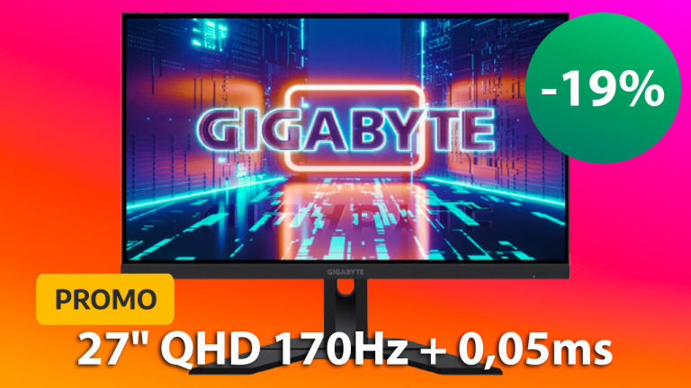 Promo écran PC : -19% sur ce Gigabyte QHD parfait pour l'esport avec son taux de rafraîchissement de 170 HZ !