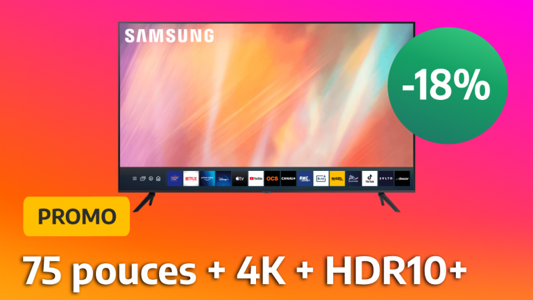 Promo TV 4K : -18% pour ce modèle Samsung de 75 pouces, il est temps de craquer pour les grands écrans !