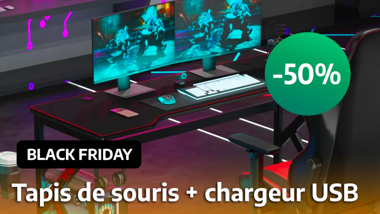 Promo esport : Cdiscount prépare le Black Friday en mettant à moitié prix  ce bureau gamer complet pour PC avec son grand tapis de souris et ses  nombreux accessoires ! 