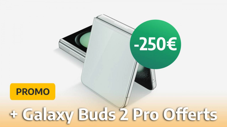 Le Galaxy Z Flip 5 cumule 250€ de réduction et vient même avec des cadeaux dont des Galaxy Buds 2 Pro offerts !