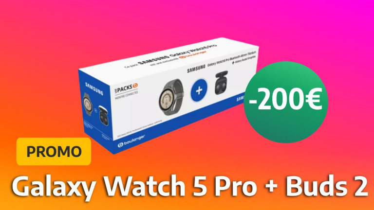 Jusqu’à 200€ de promo sur ce pack Samsung Galaxy Watch5 Pro et Buds 2 et ce avant le Black Friday !