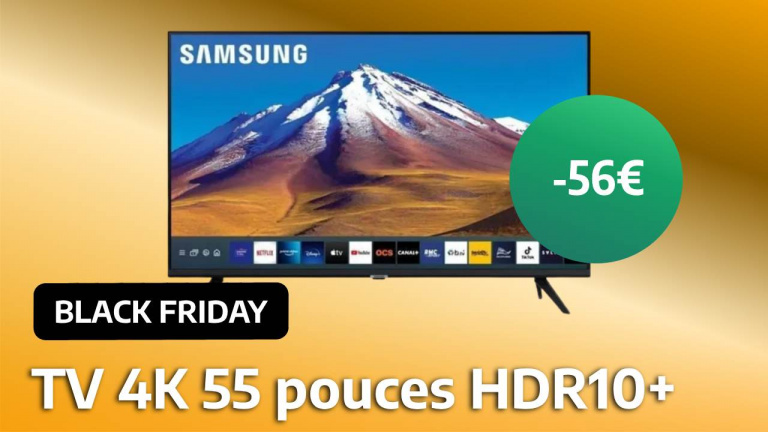 Une TV 4K Samsung de 55 pouces avec HDR10+ à 389,99€ ? C’est seulement pendant le Black Friday...