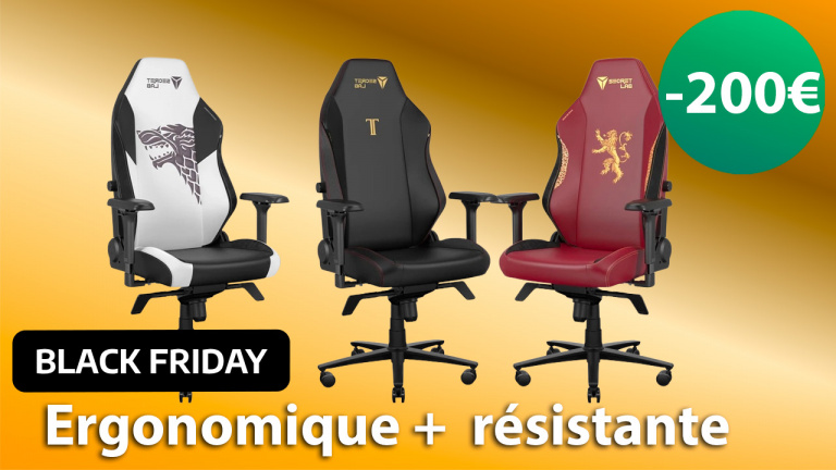 Les très renommées chaises gamer Secretlab enfin en promotion pour le Black Friday