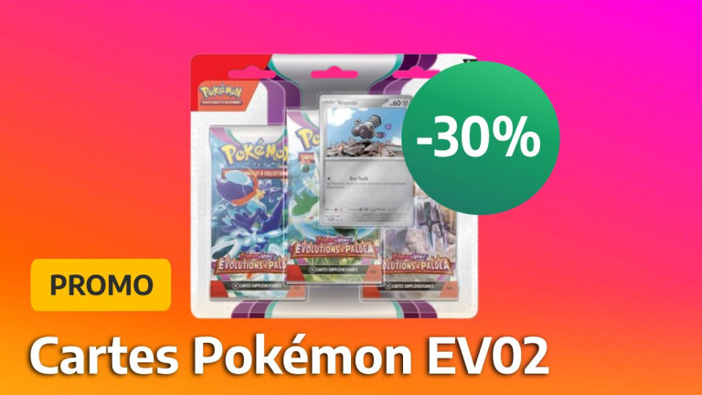 Cartes Pokémon : pour Noël, ce pack de 3 boosters EV02 est à -30% et c’est une des meilleures ventes sur Amazon