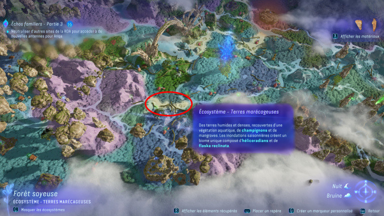 Ruche des marais Avatar Frontiers of Pandora : Où trouver le nectar ?