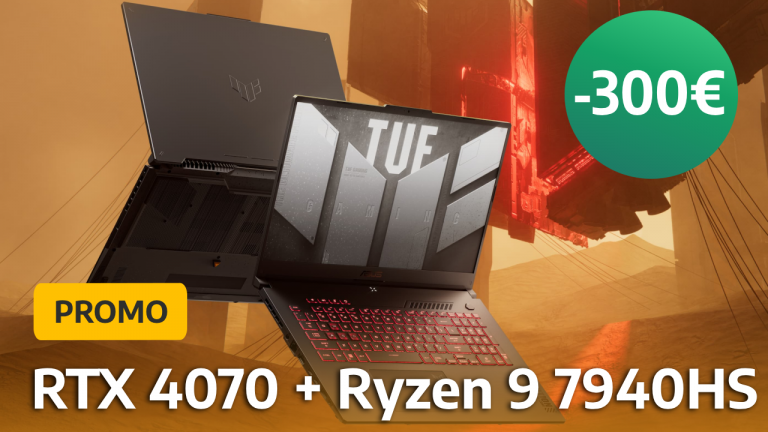 Promo : -300 € sur ce PC portable gamer de 17 pouces avec une RTX 4070 et  un Ryzen 9 7940HS ! 