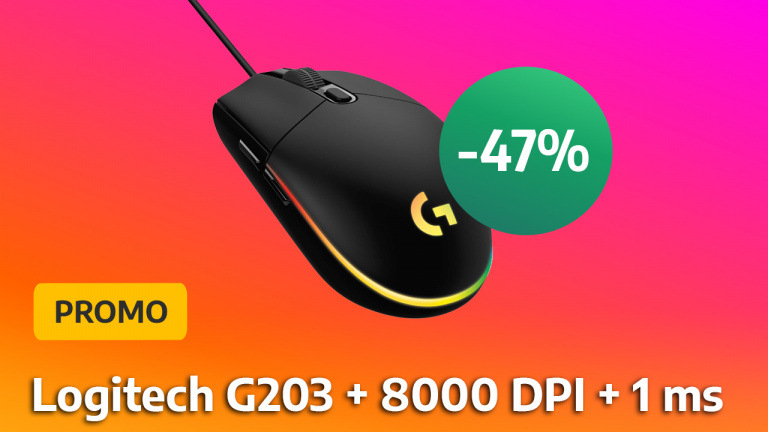 Surprise : même après Noël, cette souris gamer Logitech G203 Lightsync est à -47% 