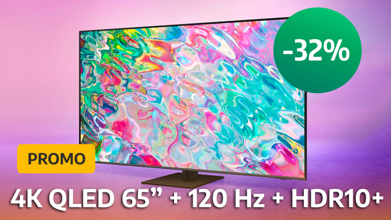 Promo TV 4K QLED : -32% sur ce grand modèle Samsung de 65 pouces avec HDR10+ et Dolby Atmos ! Parfait pour tous ceux qui veulent profiter de Netflix, Disney+ et MyCanal !
