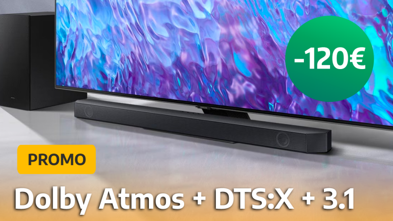 Promo Samsung : À -120€ avant les Soldes et parfaite pour booster l'expérience audio de sa TV avec Dolby Atmos et DTS:X, cette barre de son est compatible avec les modèles 4K équipés du HDR !