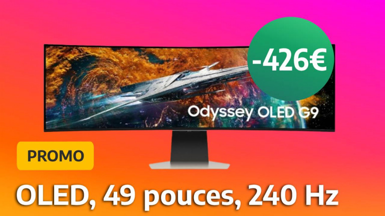 Il est rare de voir le Samsung Odyssey G9 à -426€, et c’est le plus grand écran PC OLED de la marque !