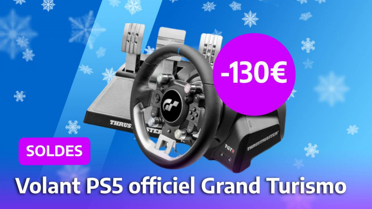 PS5 : le volant Thrustmaster sous licence officielle et calibré pour Gran Turismo perd 130€ pendant les soldes