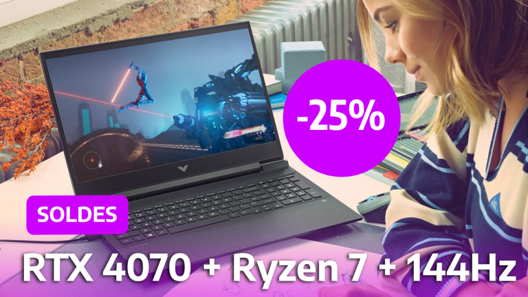 Pendant les soldes, vous pouvez vous équiper d'un PC portable gamer avec une RTX 4070 pour moins cher grâce à une promo de -25% !