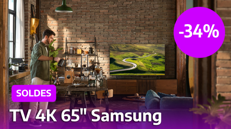 Je vais enfin pouvoir m'équiper d'une TV 4K Samsung de 65 pouces pendant ces soldes sans devoir me ruiner avec cette remise de -34 % !