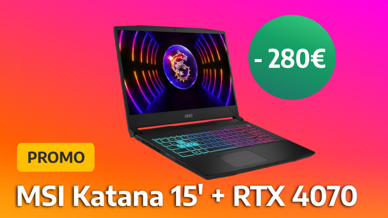 Une bonne affaire cartonne chez Rue du Commerce : le PC portable gamer MSI Katana avec la RTX 4070 s'affiche à moins 280€