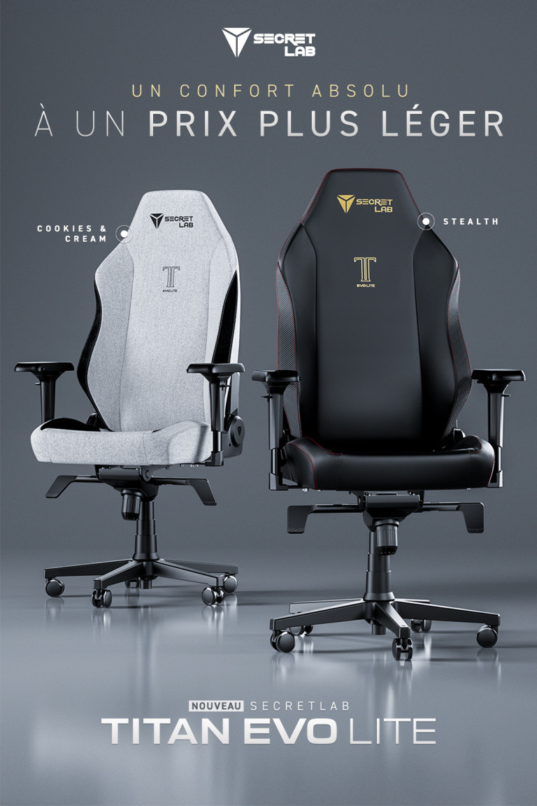 La marque premium Secretlab sort sa chaise gamer la moins chère : la Titan Evo Lite supprime le superflu tout en conservant l'essentiel de sa grande sœur qui reste une des meilleures chaises gaming du marché