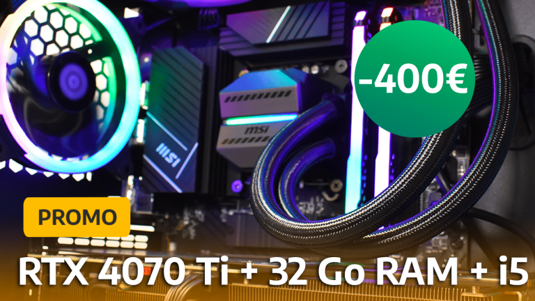400€ en moins sur ce PC gaming avec RTX 4070 et 32 Go de RAM