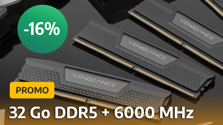 32Go de RAM DDR5 6000 MHz pour PC de bureau à -16% : c'est la promesse de ce célèbre marchand en ligne français