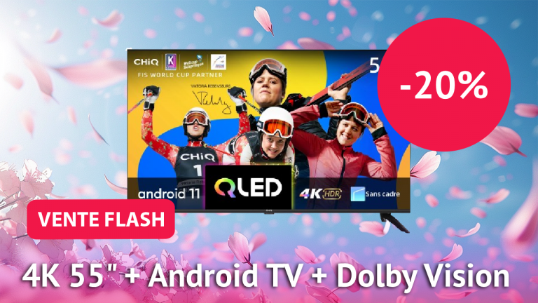 Cette TV 4K QLED de 55 pouces est à moins de 400 euros pendant les ventes flash Amazon. Android TV, Dolby Vision… Il ne lui manque rien