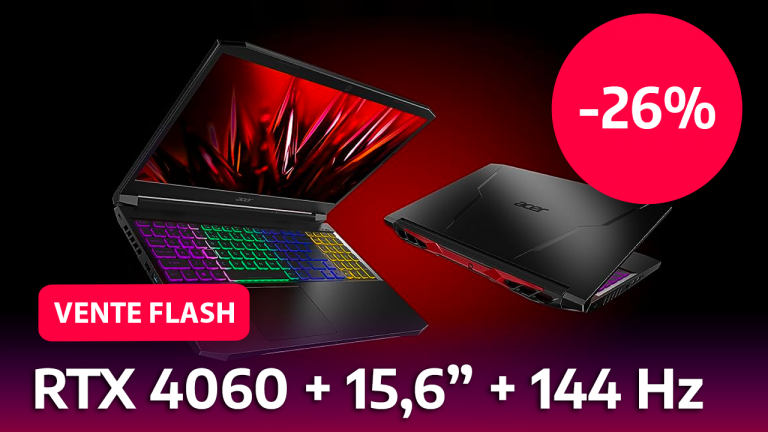 Ventes Flash : le PC portable gamer Acer Nitro avec une RTX 4060 perd 26% de son prix ! 
