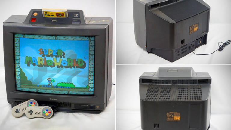 Cette TV peut directement lire vos jeux vidéo Super Nintendo ! On aurait tous rêver d'avoir ça il y a 30 ans