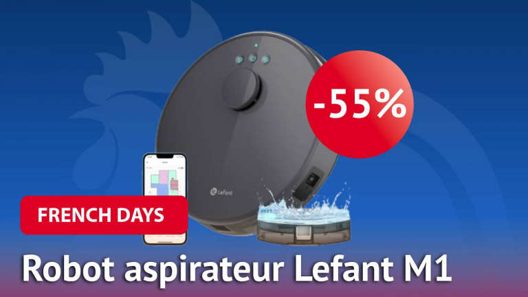 French Days : -55% sur le Robot aspirateur Lefant M1