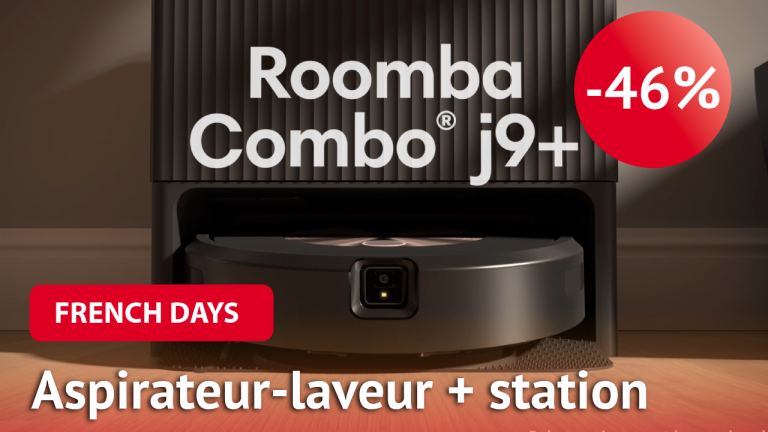 Promo French Days : -46% sur l'aspirateur iRobot Roomba Combo j9+ 