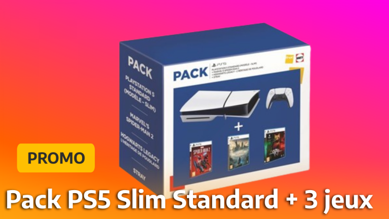 Ce pack PS5 Slim comprend la console et 3 excellents jeux dont Spider-Man pour un prix très attractif 