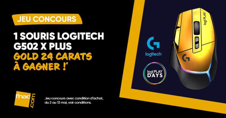 Logitech G502 X Lightspeed : -34% sur cette excellente souris gamer sans fil et en plus vous pouvez gagner une souris en or !