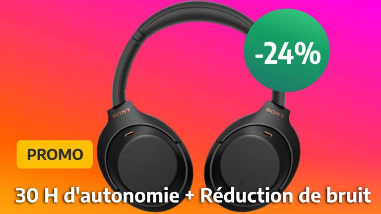 Toujours une référence en terme de réduction de bruit, le casque sans fil Sony XM4 profite désormais de -24% de réduction