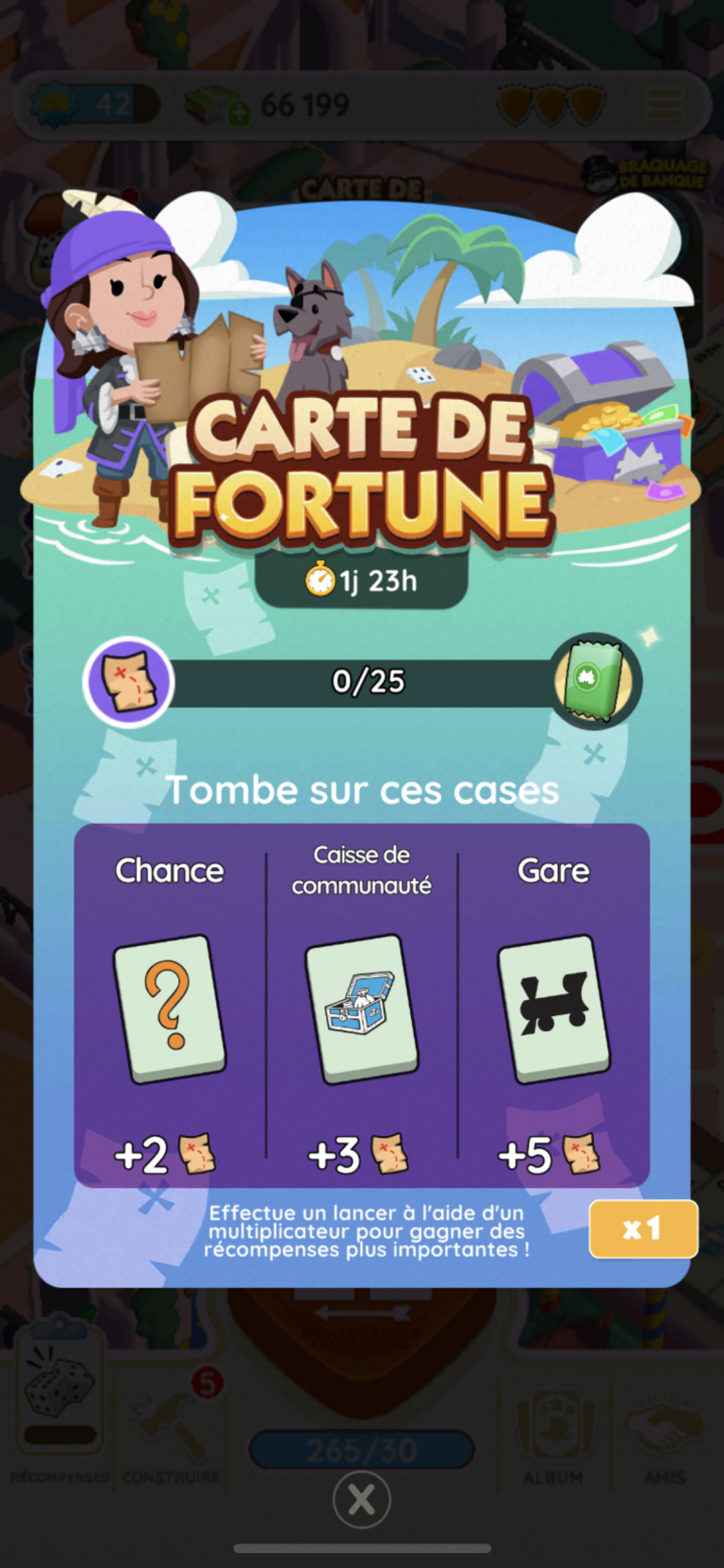 Monopoly GO fortune card! : How to collect all the rewards? 