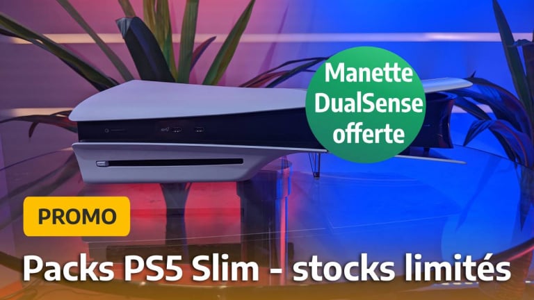 Cdiscount nous met en garde : les packs PS5 Slim en promo (-110€) avec une seconde manette DualSense offerte sont disponibles en quantités extrêmement limitées…
