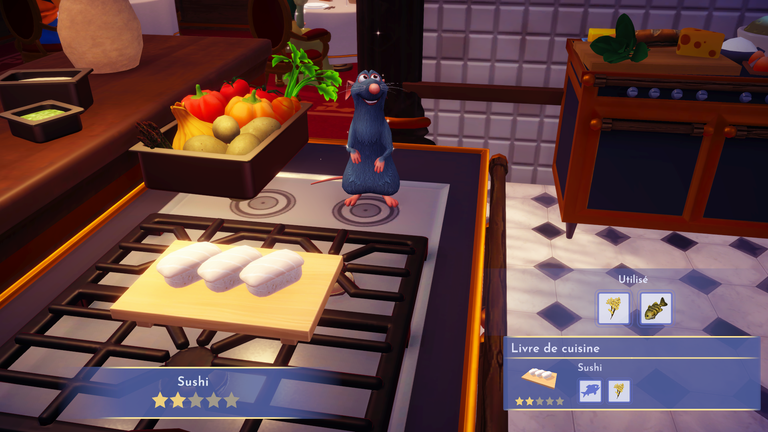 Sushi Disney Dreamlight Valley : comment préparer cette recette 2