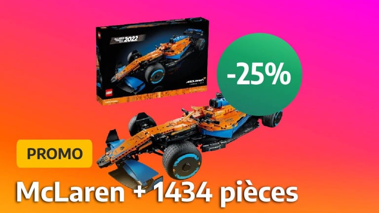 -25% sur le LEGO McLaren Formula 1, un set complexe pour les adultes passionnés de voiture de course