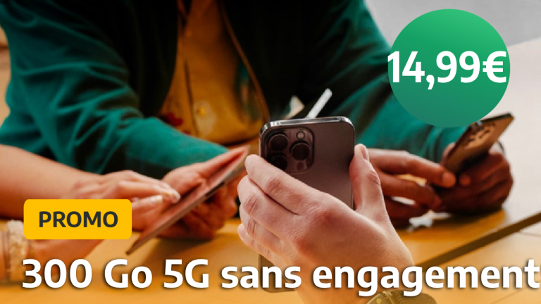 300 Go d'internet mobile en 5G pour seulement 14,99 € par mois, c'est possible sans engagement chez cet opérateur !