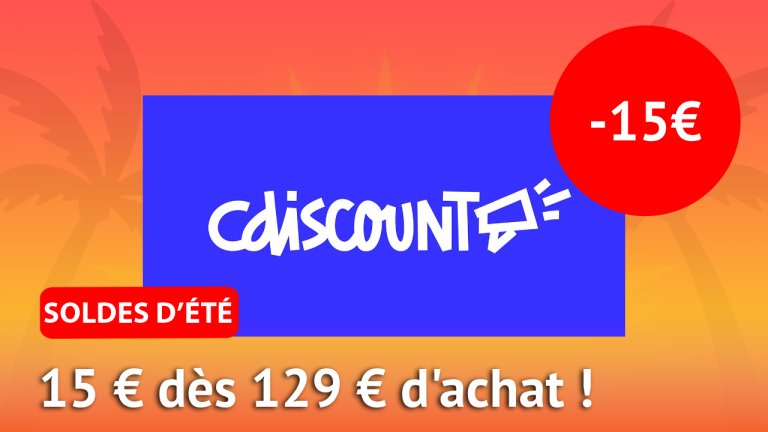 Soldes Cdiscount : code promo de 15€ dès 129€ d’achat pour tous les clients