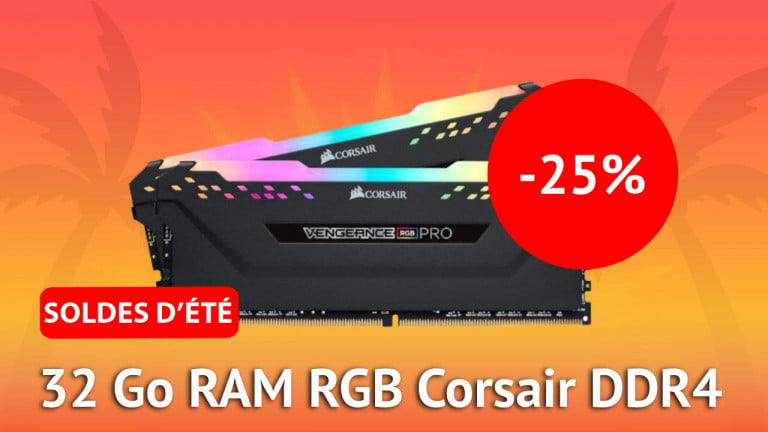 Soldes PC gamer : ce kit RGB de 32 Go de RAM Corsair passe à -25% sur Amazon