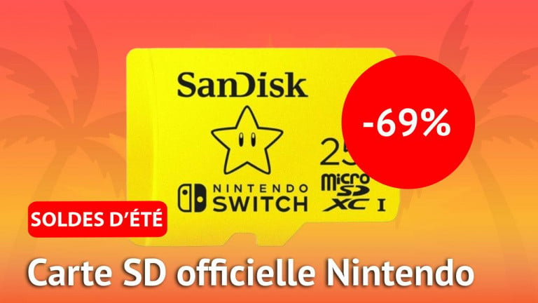 Grâce aux soldes d'été, la carte Micro SD officielle Nintendo est enfin en promotion