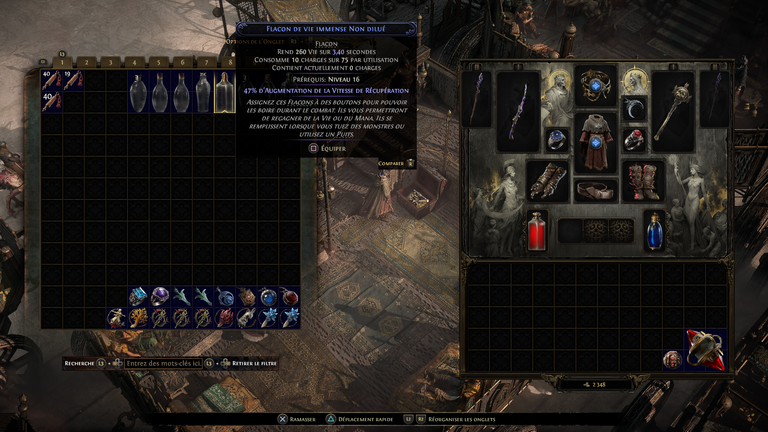 Flacons Path of Exile 2 : Comment améliorer ses potions de vie et de mana ?