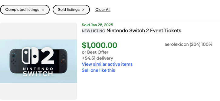 Nintendo Switch 2: Les scalpers ne sont pas scrupuleux! Des lieux d'événements dédiés à la console sont vendus à des milliers de dollars ...