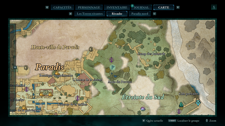 Cartographe des Terres vivantes Avowed : Geirmund, Rivaube... Où trouver le cartographe de la région de Paradis ? 