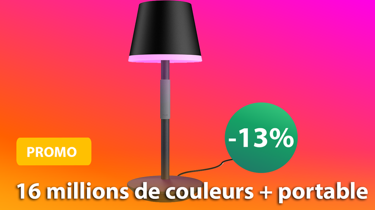 Promo Philips Hue : la lampe connectée avec 16 millions de couleur et qui se transporte d'importe où est à -13% !